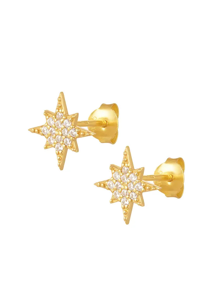 "North Star" stud earing's - 925 Sterling silver