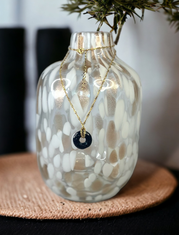 The Torus Wave necklace - Natural Blue Sandstone